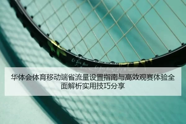 华体会体育移动端省流量设置指南与高效观赛体验全面解析实用技巧分享